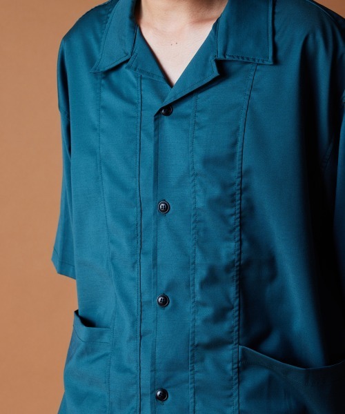 rehacer(レアセル)の「R. : Open Collar Box Shirt(シャツ/ブラウス・メンズ・ブラック/グリーン・LARGE/MEDIUM/X-LARGE)」の6枚目の写真