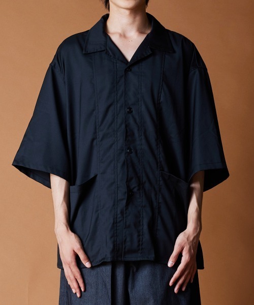 rehacer(レアセル)の「R. : Open Collar Box Shirt(シャツ/ブラウス・メンズ・ブラック/グリーン・LARGE/MEDIUM/X-LARGE)」の11枚目の写真
