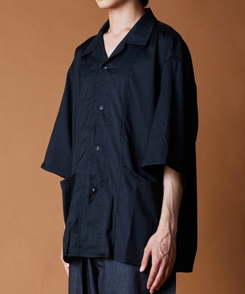 rehacer(レアセル)の「R. : Open Collar Box Shirt(シャツ/ブラウス・メンズ・ブラック/グリーン・LARGE/MEDIUM/X-LARGE)」の12枚目の写真