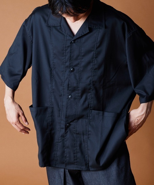 rehacer(レアセル)の「R. : Open Collar Box Shirt(シャツ/ブラウス・メンズ・ブラック/グリーン・LARGE/MEDIUM/X-LARGE)」の16枚目の写真