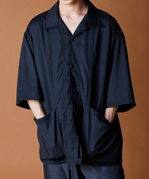 rehacer(レアセル)の「R. : Open Collar Box Shirt(シャツ/ブラウス・メンズ・ブラック/グリーン・LARGE/MEDIUM/X-LARGE)」の17枚目の写真