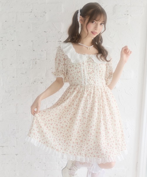DearMyLoveRose(ディアマイラブローズ)の「ブーケットフラワーワンピース(ワンピース・レディース・ブラック系その他/ホワイト系その他/ホワイト/ピンク系その他/ブラック/ベビーピンク・3L/LL/LARGE/MEDIUM/SMALL)」の7枚目の写真