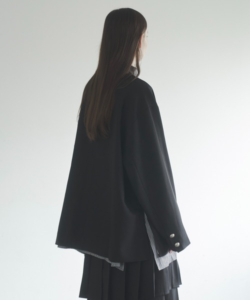 Utusiyo（ウツシヨ）の「blazer 共鳴（ノーカラージャケット・メンズ・ブラウン/ブラック・FREE）」の7枚目の写真