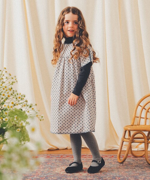 こども ビームス（コドモビームス）の「総柄 細コール ワンピース 2024（100～150cm）（ワンピース・キッズ・ホワイト系その他5/レッド・100/150/140/130/120/110）」の5枚目の写真