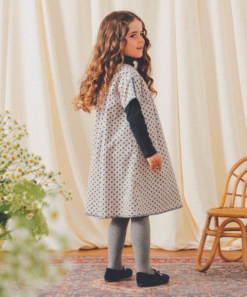 こども ビームス（コドモビームス）の「総柄 細コール ワンピース 2024（100～150cm）（ワンピース・キッズ・ホワイト系その他5/レッド・100/150/140/130/120/110）」の6枚目の写真