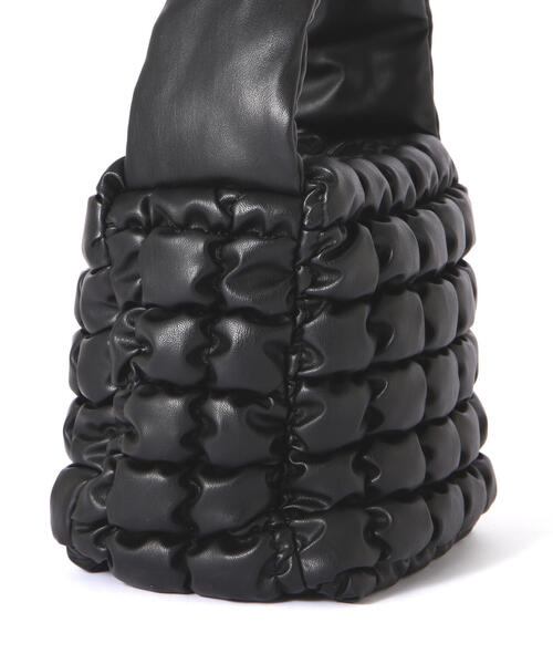 FREE'S MART（フリーズマート）の「◆ポコポコバッグ（ハンドバッグ・レディース・ブラック/ホワイト・ﾌﾘ-）」の10枚目の写真