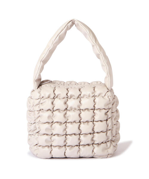 FREE'S MART（フリーズマート）の「◆ポコポコバッグ（ハンドバッグ・レディース・ブラック/ホワイト・ﾌﾘ-）」の4枚目の写真