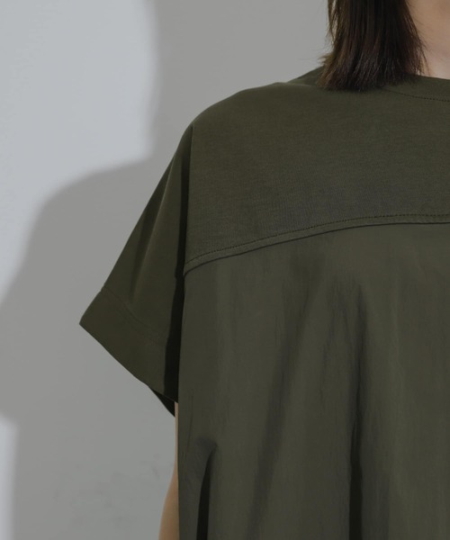 SENSE OF PLACE by URBAN RESEARCH（センスオブプレイスバイアーバンリサーチ）の「スソドロストキリカエカットトップ（Tシャツ/カットソー・レディース・カーキ/オフホワイト/ブラック・ONE）」の19枚目の写真