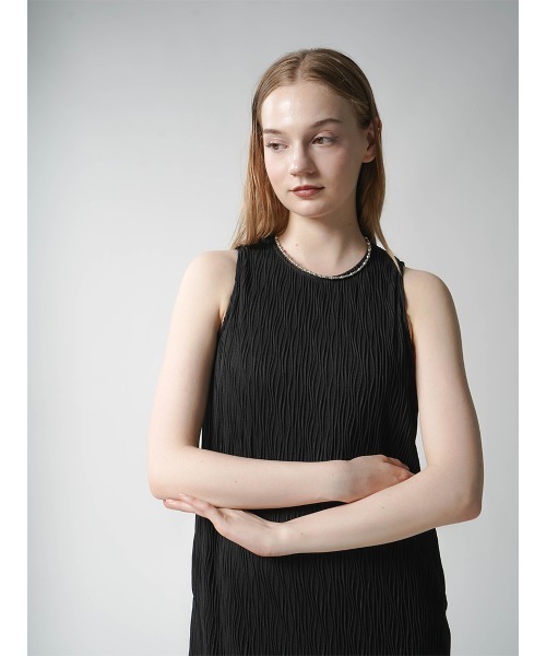 :ETHROF(イーサオブ)の「WAVE PLEATED ONEPIECE(ワンピース・レディース・ブルー/ブラック・FREE)」の12枚目の写真