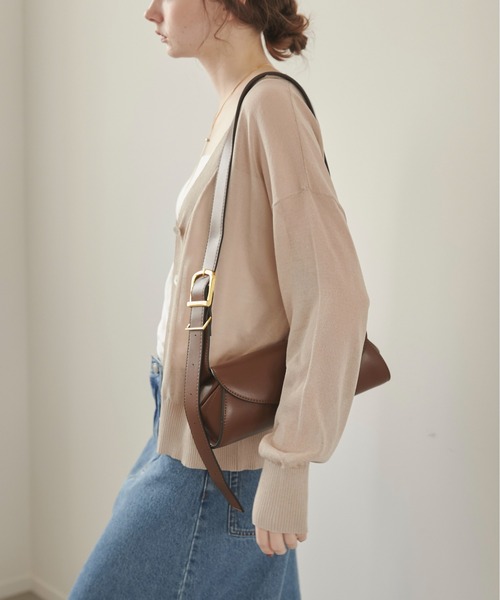 ANGIE（アンジー）の「ワイドショルダーフラップバッグ（ショルダーバッグ・レディース・ブラウン/ブラック・FREE）」の20枚目の写真