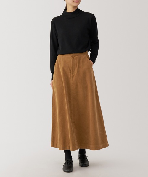 無印良品（ムジルシリョウヒン）の「婦人　木の実から作ったカポック混　コーデュロイフレアスカート（スカート・レディース・キャメル/アイボリー/ブラック・XL/L/M/S）」の22枚目の写真