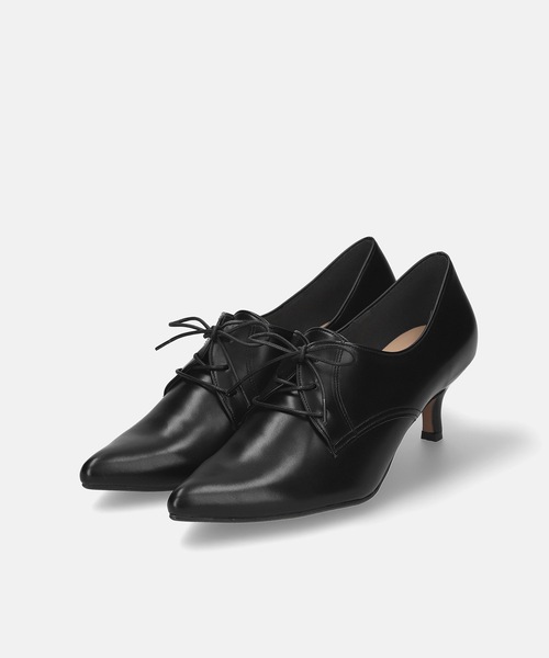 MAMIAN（マミアン）の「ポインテッドトゥ レースアップ ブーティ (5.0cmヒール)（ブーツ・レディース・ブラック/ブラック系その他・25.0cm/24.5cm/24.0cm/23.5cm/23.0cm/22.5cm）」の10枚目の写真