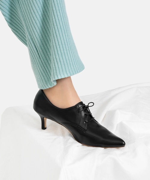MAMIAN（マミアン）の「ポインテッドトゥ レースアップ ブーティ (5.0cmヒール)（ブーツ・レディース・ブラック/ブラック系その他・25.0cm/24.5cm/24.0cm/23.5cm/23.0cm/22.5cm）」の9枚目の写真