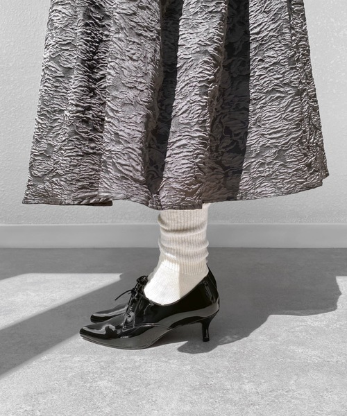 MAMIAN（マミアン）の「ポインテッドトゥ レースアップ ブーティ (5.0cmヒール)（ブーツ・レディース・ブラック/ブラック系その他・25.0cm/24.5cm/24.0cm/23.5cm/23.0cm/22.5cm）」の18枚目の写真