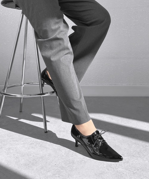 セール】ポインテッドトゥ レースアップ ブーティ (5.0cmヒール