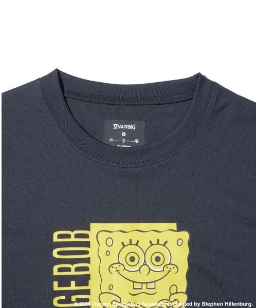 SPALDING（スポルディング）の「【SPALDING/スポルディング】ロングスリーブTシャツ スポンジ・ボブ バスケットボール フリーク/UVカット吸水速乾長袖ロンT（Tシャツ/カットソー・メンズ・ブラック/ヘザーグレー/ダークグリーン・MEDIUM/LARGE）」の6枚目の写真