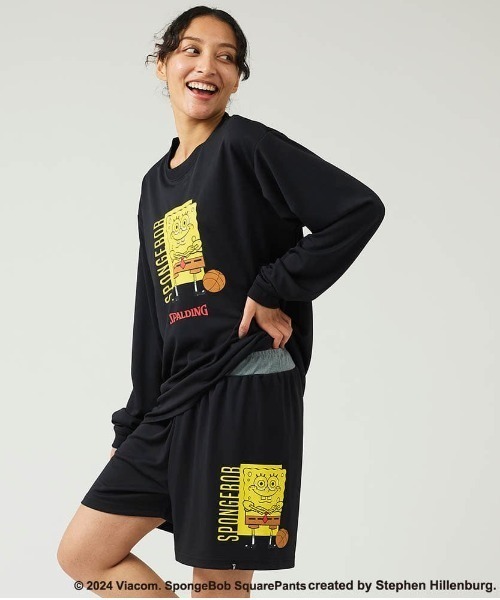 SPALDING/スポルディング】ロングスリーブTシャツ スポンジ・ボブ