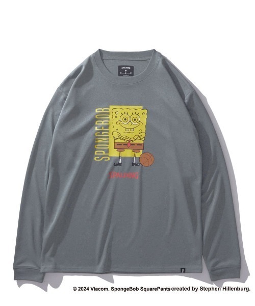 SPALDING（スポルディング）の「【SPALDING/スポルディング】ロングスリーブTシャツ スポンジ・ボブ バスケットボール フリーク/UVカット吸水速乾長袖ロンT（Tシャツ/カットソー・メンズ・ブラック/ヘザーグレー/ダークグリーン・MEDIUM/LARGE）」の20枚目の写真
