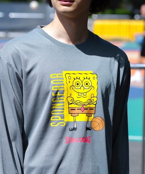 cvtvlist カタリスト　スポンジボブ　ロンT ロングスリーブ　サイズ2 SPALDING/スポルディング】ロングスリーブTシャツ スポンジ