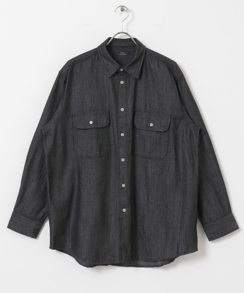 ITEMS URBANRESEARCH（アイテムズ アーバンリサーチ）の「ダブルポケット ウォッシュドデニムシャツ（シャツ/ブラウス・メンズ・ブルー/ブラック・LARGE/MEDIUM）」の14枚目の写真