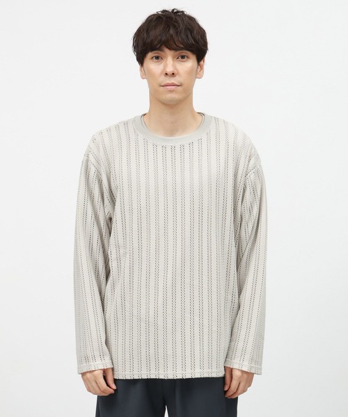 LAKOLE（ラコレ）の「レースアンサンブル長袖T / 142874（Tシャツ/カットソー・メンズ・ライトグレー/マスタード/ブラック・LARGE/MEDIUM）」の9枚目の写真