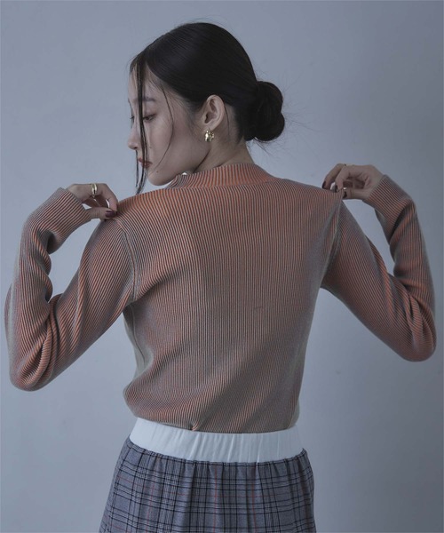 miette(ミエット)の「バイカラーリブプチハイネックニット(ニット/セーター・レディース・ブルー/グレー/ブラック・FREE)」の18枚目の写真