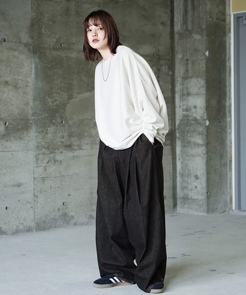 Beno(ビーノ)の「2タックイージーワイドパンツ(その他パンツ・メンズ・ブラック/アイボリー/ブラック系その他/ワンウォッシュ/ブルー系その他2・FREE)」の16枚目の写真
