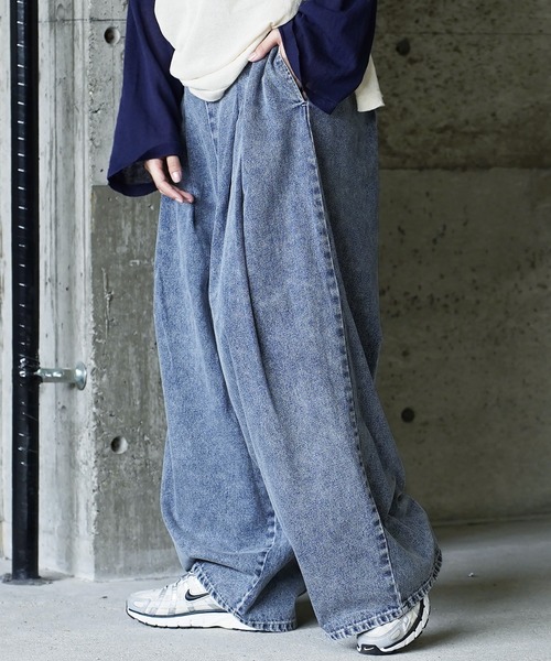 Beno(ビーノ)の「2タックイージーワイドパンツ(その他パンツ・メンズ・ブラック/アイボリー/ブラック系その他/ワンウォッシュ/ブルー系その他2・FREE)」の11枚目の写真