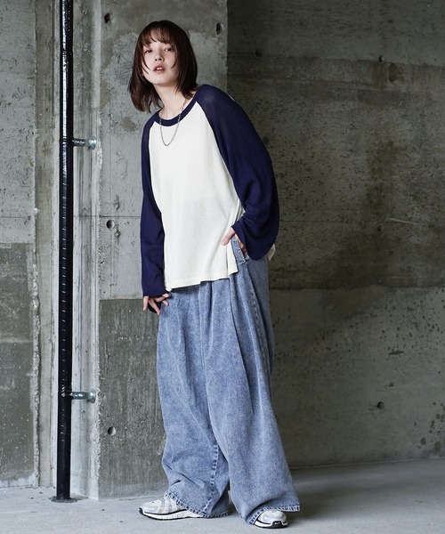 Beno(ビーノ)の「2タックイージーワイドパンツ(その他パンツ・メンズ・ブラック/アイボリー/ブラック系その他/ワンウォッシュ/ブルー系その他2・FREE)」の10枚目の写真