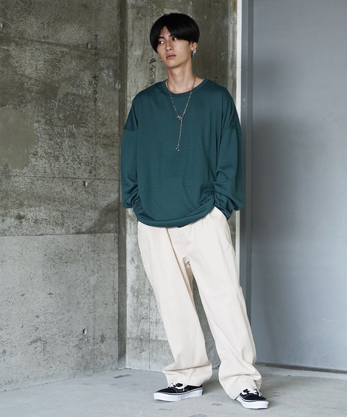 Beno(ビーノ)の「2タックイージーワイドパンツ(その他パンツ・メンズ・ブラック/アイボリー/ブラック系その他/ワンウォッシュ/ブルー系その他2・FREE)」の18枚目の写真