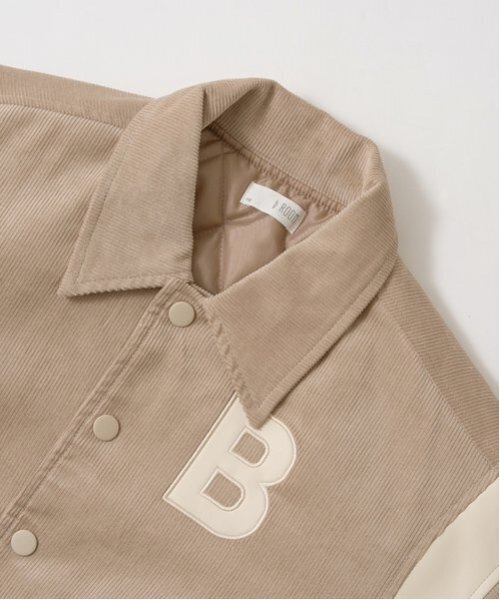 b・ROOM（ビールーム）の「コーデュロイスタジャン（ブルゾン・キッズ・ベージュ/ブルー/エンジ/チャコール・140cm/130cm/120cm/110cm/100cm/150cm）」の7枚目の写真