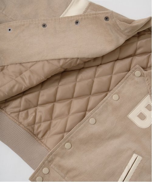 b・ROOM（ビールーム）の「コーデュロイスタジャン（ブルゾン・キッズ・ベージュ/ブルー/エンジ/チャコール・140cm/130cm/120cm/110cm/100cm/150cm）」の9枚目の写真