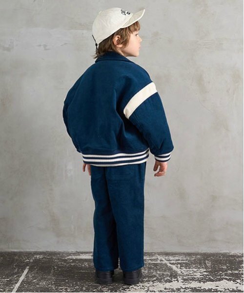 b・ROOM（ビールーム）の「コーデュロイスタジャン（ブルゾン・キッズ・ベージュ/ブルー/エンジ/チャコール・140cm/130cm/120cm/110cm/100cm/150cm）」の18枚目の写真