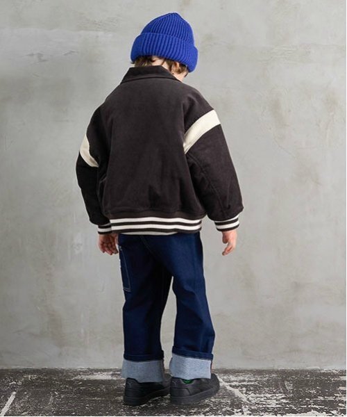 b・ROOM（ビールーム）の「コーデュロイスタジャン（ブルゾン・キッズ・ベージュ/ブルー/エンジ/チャコール・140cm/130cm/120cm/110cm/100cm/150cm）」の22枚目の写真