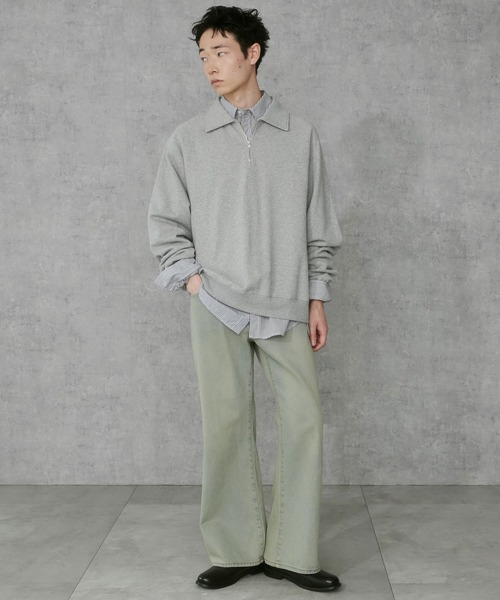 THE STANDARD（ザスタンダード）の「WEGO/ラグランハーフZIPプルオーバー（スウェット・メンズ・ブラック/杢グレー・MEDIUM/LARGE）」の10枚目の写真