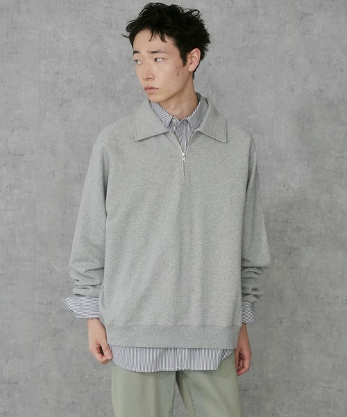 THE STANDARD（ザスタンダード）の「WEGO/ラグランハーフZIPプルオーバー（スウェット・メンズ・ブラック/杢グレー・MEDIUM/LARGE）」の17枚目の写真