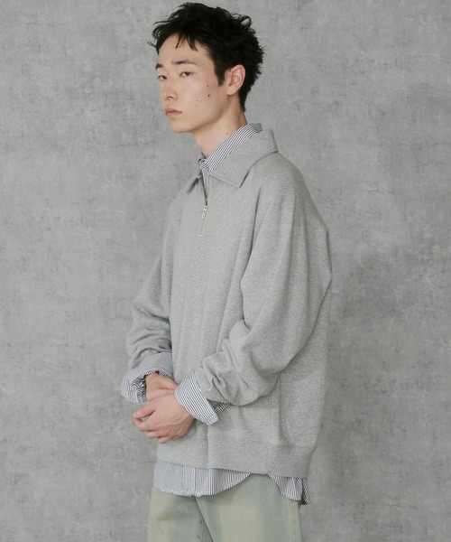 THE STANDARD（ザスタンダード）の「WEGO/ラグランハーフZIPプルオーバー（スウェット・メンズ・ブラック/杢グレー・MEDIUM/LARGE）」の19枚目の写真