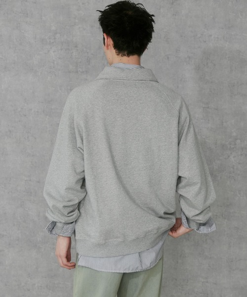 THE STANDARD（ザスタンダード）の「WEGO/ラグランハーフZIPプルオーバー（スウェット・メンズ・ブラック/杢グレー・MEDIUM/LARGE）」の21枚目の写真