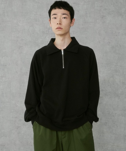 THE STANDARD（ザスタンダード）の「WEGO/ラグランハーフZIPプルオーバー（スウェット・メンズ・ブラック/杢グレー・MEDIUM/LARGE）」の12枚目の写真