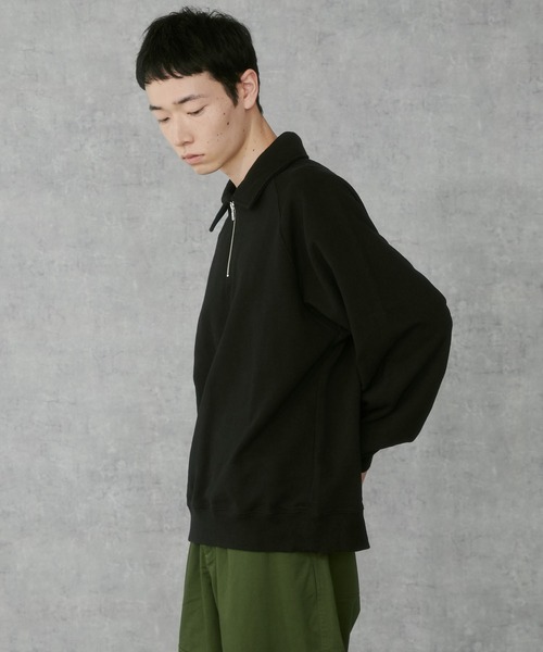 THE STANDARD（ザスタンダード）の「WEGO/ラグランハーフZIPプルオーバー（スウェット・メンズ・ブラック/杢グレー・MEDIUM/LARGE）」の13枚目の写真