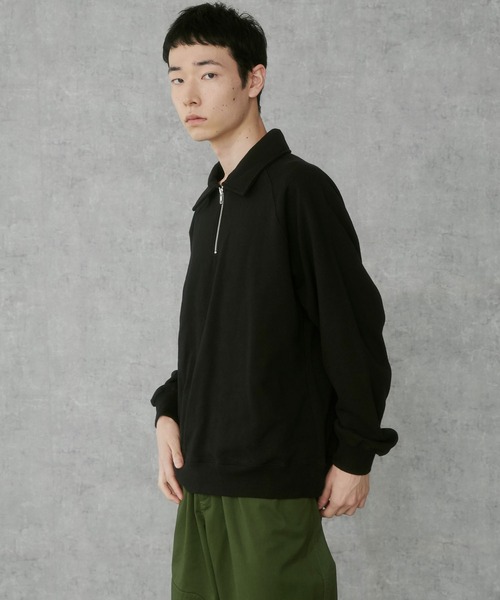 THE STANDARD（ザスタンダード）の「WEGO/ラグランハーフZIPプルオーバー（スウェット・メンズ・ブラック/杢グレー・MEDIUM/LARGE）」の14枚目の写真