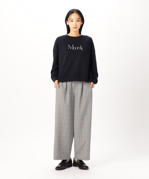 COMME CA ISM(コムサイズム)の「ロゴ刺繍トレーナー(スウェット・レディース・ライトグレー/ネイビー/アイボリー・MEDIUM/LARGE)」の8枚目の写真