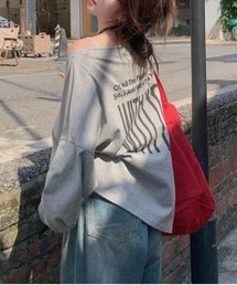ENIM BY VICKY | 前後2wayプリントオフショルロンT(Tシャツ/カットソー)