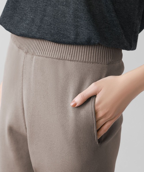 ELFRANK（エルフランク）の「ニットパンツ ロング ジョガーパンツ ニット 秋冬（その他パンツ・レディース・チャコールグレー/ブラック/アイボリー/モカ・FREE/S/M/L）」の20枚目の写真