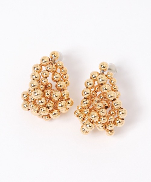 niko and...(ニコアンド)の「メタルボールチェーンピアス(ピアス(両耳用)・レディース・イエロー/グレー・0)」の1枚目の写真