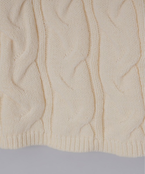 Olu.（オルドット）の「オーバーサイズケーブルニット[2way]（ニット/セーター・レディース・アイボリー/グレー/ピンク・FREE）」の18枚目の写真
