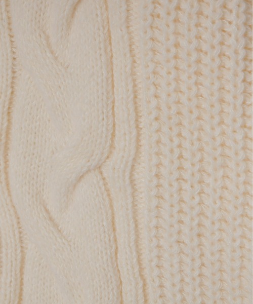 Olu.（オルドット）の「オーバーサイズケーブルニット[2way]（ニット/セーター・レディース・アイボリー/グレー/ピンク・FREE）」の19枚目の写真