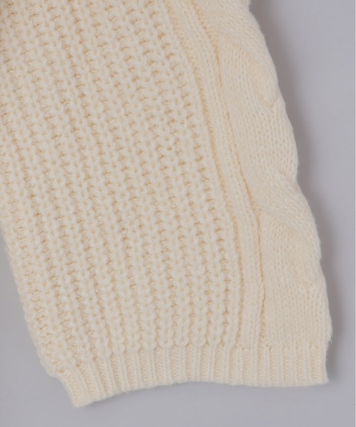 Olu.（オルドット）の「オーバーサイズケーブルニット[2way]（ニット/セーター・レディース・アイボリー/グレー/ピンク・FREE）」の20枚目の写真