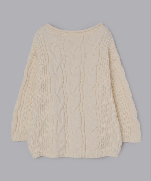 Olu.（オルドット）の「オーバーサイズケーブルニット[2way]（ニット/セーター・レディース・アイボリー/グレー/ピンク・FREE）」の16枚目の写真