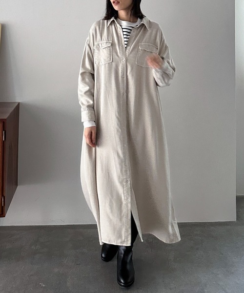 【セール】ソフトデニムシャツワンピース(シャツワンピース)|DOUX ARCHIVES(ドゥアルシーヴ) 【セール】ソフトデニムシャツワンピース(シャツワンピース)|DOUX ARCHIVES(ドゥアルシーヴ)